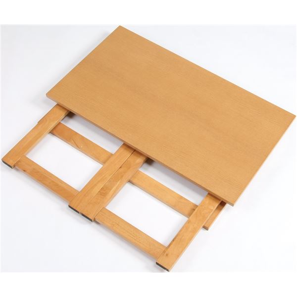 ファミリーライフ 天然木折りたたみテーブル 収納可能 組み立て不要 完成品 (高さ55cm, ブラウン) ファミリーライフ 天然木折りたたみテーブル 収納可能 組み立て不要