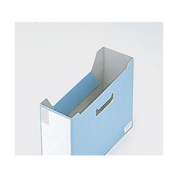 ライオン事務器 ボックスファイルダンボール製 A4ヨコ 背幅105mm ブルー CS-1100E 1セット(30冊:3冊×10パック) 送料無料(まとめ) ライオン事務器 ボックスファイルダンボール製 A4