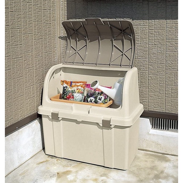 ダストボックス ストッカー 約幅86.5cm 220L ホワイト 大容量 分別 仕切り付き トラッシュコンテナ SP 室外 屋外 収納庫 保管庫送料込み ダストボックス ストッカー 幅86.5cm 220L グレー 屋外用 仕切りなし