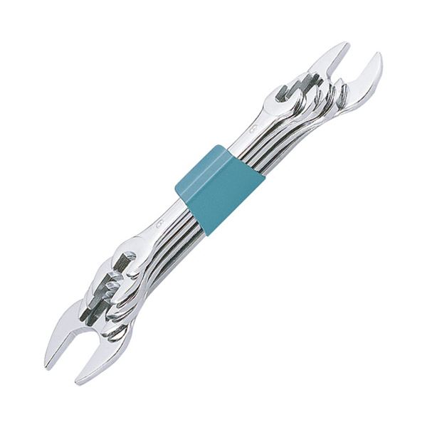 （まとめ） 旭金属工業 極薄スパナセット5本組 SNT-0550【×5セット】 送料無料の通販は