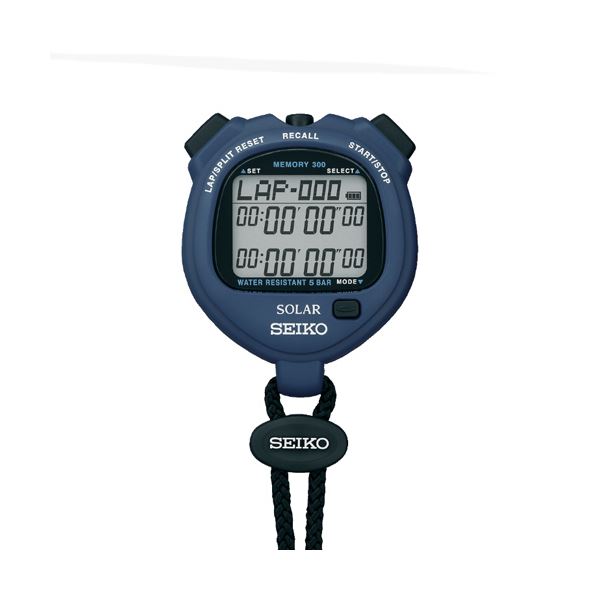 セイコーウオッチストップウオッチソーラー スタンダード ブルー SVAJ005 1個 青 時間に追われることなく、電池交換の心配もない 青い光輝くソーラー充電ストップウォッチ、あなたのスタンダード 青 送料無料の通販は