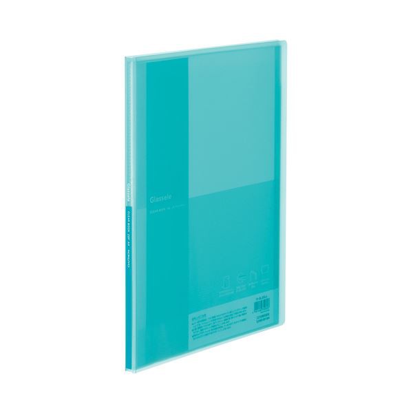 （まとめ）コクヨ クリヤーブック（Glassele） 固定式 A4タテ 20ポケット ライトブルー ラ-GL20LB 1冊 【×20セット】 青 送料無料の通販は