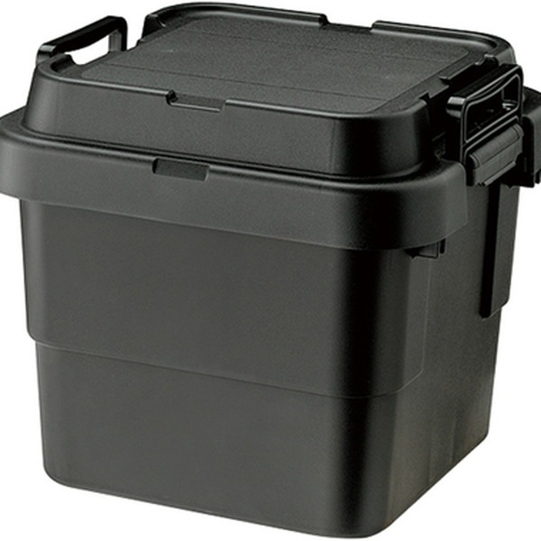 整理 収納 ボックス 整理 収納 ケース 幅40cm 30L ブラック S蓋 車用 ルーフキャリー対応 日本製 国産 トランクカーゴ アウトドア キャンプ 黒 ズレ知らず 国産40cm幅30Lブラック収納ボックス 黒 送料無料の通販は