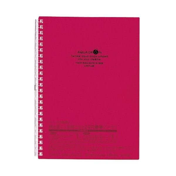 （まとめ） リヒトラブ AQUA DROPsツイストノート A5 24穴 B罫 緑 30枚 N-1658-7 1冊 〔×30セット〕 まとめ) リヒトラブ AQUA DROPsツイストノート（メモサイズ） 125×72mm