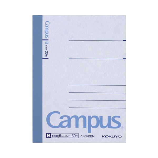 (まとめ) コクヨ キャンパスノート(中横罫) A7変形 B罫 30枚 ノ-242B 1冊 【×300セット】 送料無料の通販は