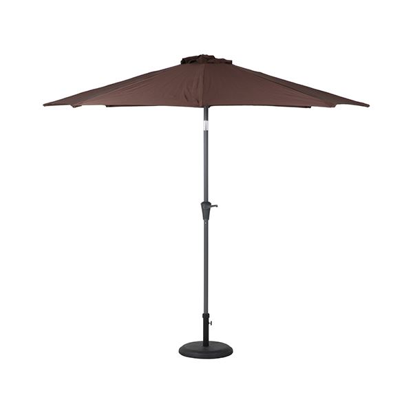 パラソル 約幅270cm ブラウン クランク式 日除け 簡単開閉 アルミパラソル ベランダ バルコニー テラス ウッドデッキ 庭 茶 送料無料の通販は 13,169円