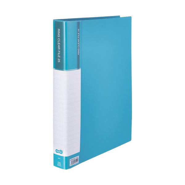 (まとめ) TANOSEEPPクリヤーファイル(差替式) A4タテ 30穴 25ポケット ライトブルー 1冊 【×10セット】 青 送料無料の通販は