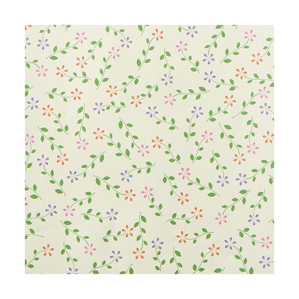 （まとめ）ササガワ 包装紙 プティフルール 半才判 49-1504 1パック（50枚） 【×5セット】 送料無料の通販は