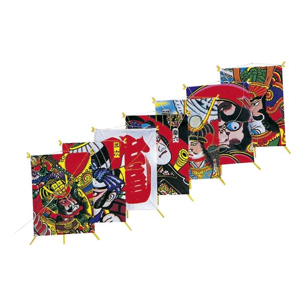 凧揚げ たこあげ カイト 和凧 7連凧 6セット 新春の風を感じる、伝統の