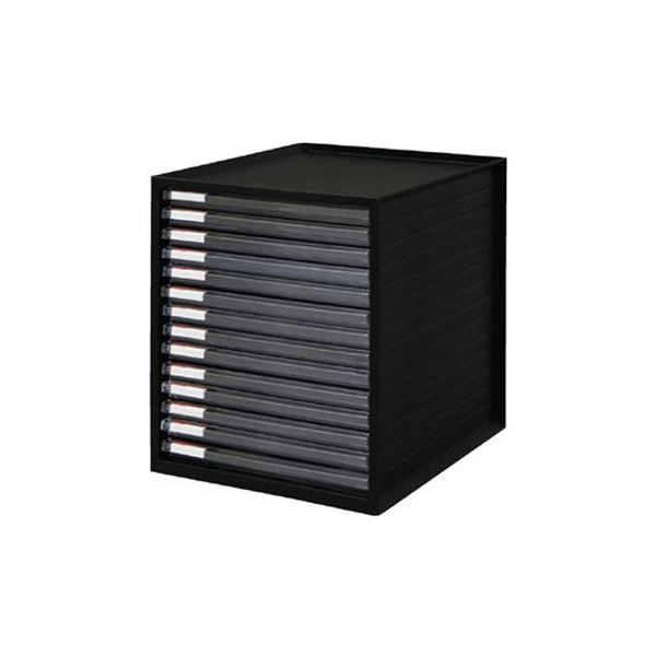 アイリスオーヤマ 超浅型レターケース１４段　ブラック　３台入 まとめ） レターケース超浅型14段 LCE-14Sブラック×3セット 黒