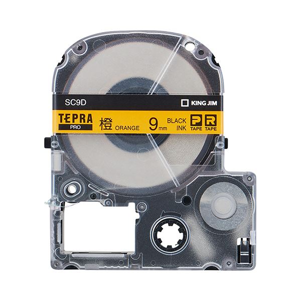 (まとめ) キングジム テプラ PRO テープカートリッジ パステル 9mm オレンジ／黒文字 SC9D 1個 【×10セット】 送料無料の通販は 14,550円