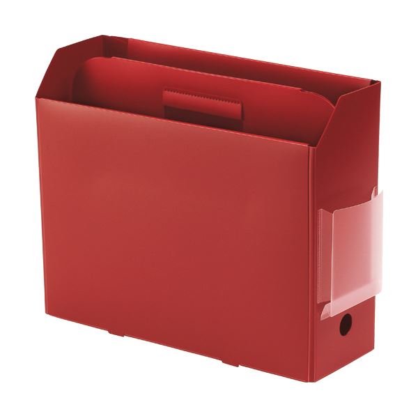 （まとめ）プラス PPキャリーボックス+ A4E レッド FL-126BF 1個【×10セット】 赤 送料無料の通販は