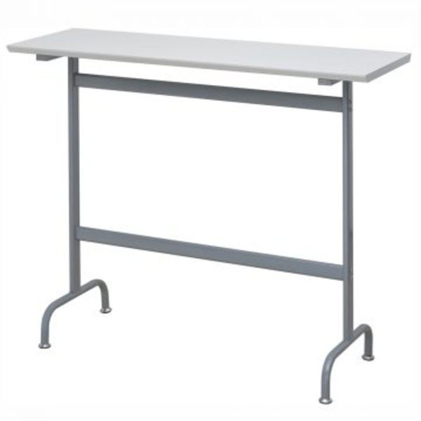 カウンターテーブル 机 約幅1200mm ホワイト 金属 スチール リフレッシュハイテーブル お客様組立品 リビング ダイニング 白 送料無料の通販は