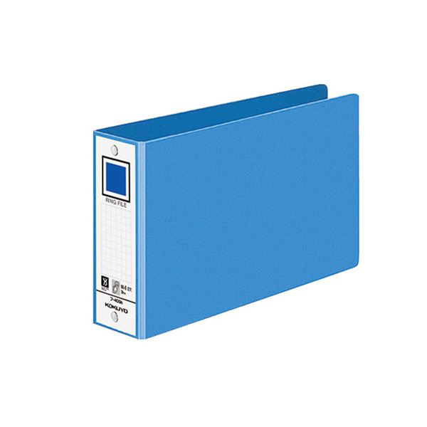 (まとめ）コクヨ リングファイル 色厚板紙表紙B6ヨコ 2穴 330枚収容 背幅53mm 青 フ-409NB 1セット(40冊)【×3セット】 送料無料の通販は