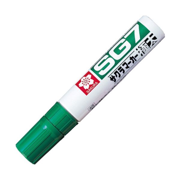 (まとめ) サクラクレパス 油性マーカー SG7 極太 みどり JGK#29 1本 【×10セット】 送料無料の通販は