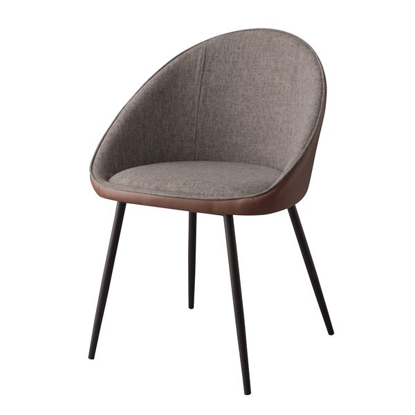 パーソナルチェア (イス 椅子) リビングチェア リビング用 応接チェア イス 椅子 約幅56cm ブラウン 金属 スチール ソフトレザー 組立品 リビング ダイニング インテリア家具 茶 送料無料の通販は 24,688円