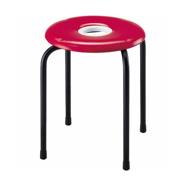 TRUSCO ドーナツイス φ320×高さ420mm レッド TDNT-R 1脚 完成品 赤 送料無料の通販は 6,743円