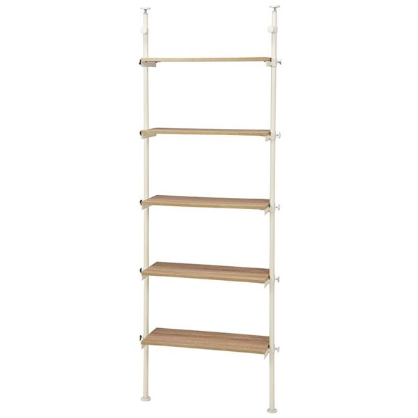 菊屋 金属 突っ張りラック TP-5405 78cm シルバー 8段 TP-5405 菊屋 壁面 収納 棚 つっぱり 突っ張りラック TP-5405 78cm ホワイト 8