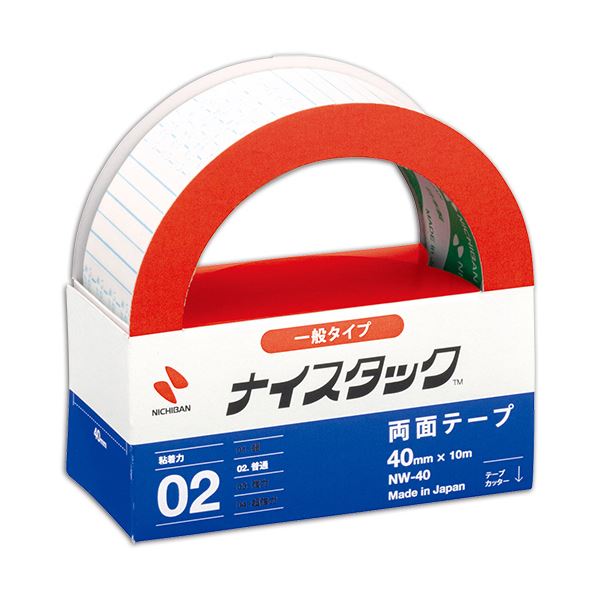 (まとめ) ニチバン ナイスタック 再生紙両面テープ 大巻 40mm×10m NW-40 1巻 【×30セット】 ニチバンナイスタックの大巻き両面テープが30セットでお得 手軽に使えて経済的な高品質な接着用品 あらゆる場面で活躍します 送料無料の通販は