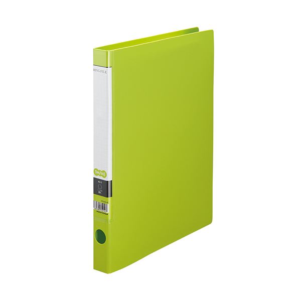 (まとめ) TANOSEE Oリングファイル A4タテ 2穴 170枚収容 背幅35mm ライトグリーン 1セット（10冊） 〔×5セット〕 たのめーるTANOSEE Oリングファイル(貼り表紙) A4タテ 2穴 330枚収容