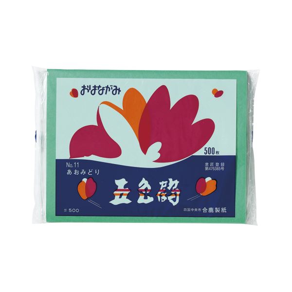 （まとめ） ゴークラ お花紙五色鶴 500枚入 青緑 【×10セット】 イベントや装飾に最適 500枚入りのお花紙セット 鮮やかな五色鶴で彩る青緑の風景【×10セット】 送料無料の通販は 7,674円