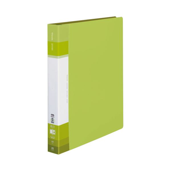 （まとめ）コクヨ クリヤーブック（Glassele） 替紙式・背ポケット A4タテ 30穴 25ポケット付属 背幅35〜54mm ライトグリーン ラ-GLB730LG 1冊 【×3セット】 緑 送料無料の通販は