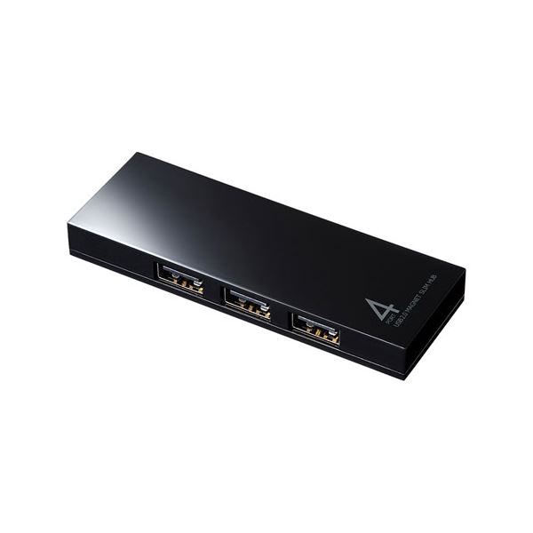 （まとめ） 磁石付きスリム4ポートUSB2.0ハブ USB-2H401BKN【×2セット】 スリムで便利な4ポートUSB2.0ハブに磁石が付いた USB-2H401BKNを2セットお得に 送料無料の通販は 5,568円