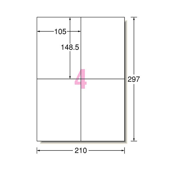 (まとめ）エーワンラベルシール[レーザープリンタ] GHSラベル(耐水紙タイプ) ホワイト A4判 4面 105×148.5mm 328041冊(100シート)【×3セット】 白 送料無料