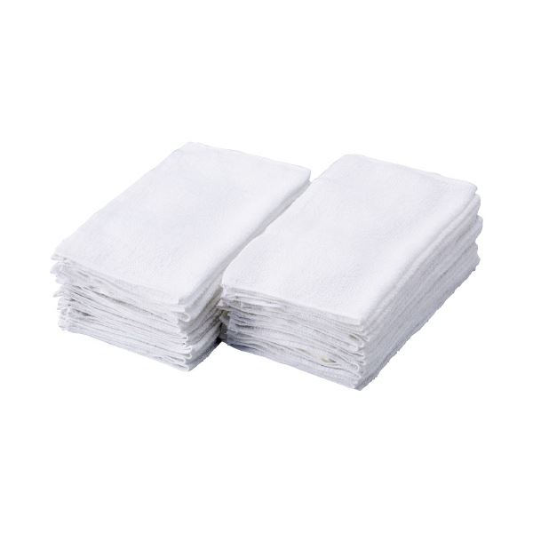 (まとめ) オーミケンシ 手頃なおしぼりタオル 30枚 ホワイト 【×5セット】 白 送料無料の通販は