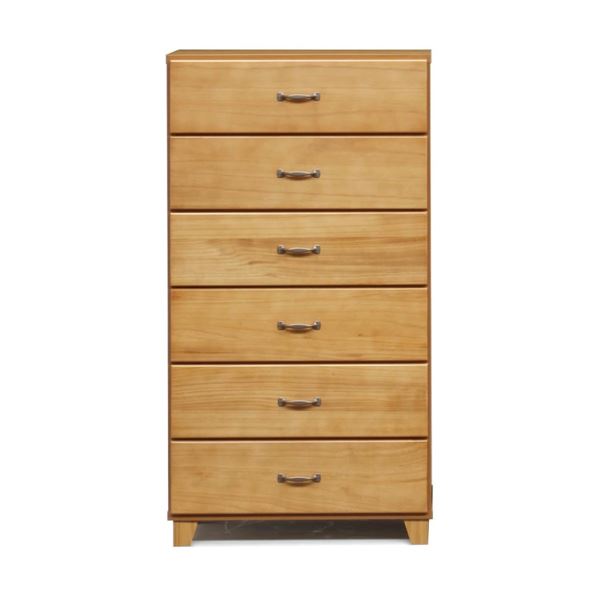 ハイチェスト キャビネット タンス 6段 幅60cm ナチュラル 日本製 国産 木製 桐材 引出し整理 収納 子供部屋 ベッドルーム 寝室 リビング 完成品 送料無料の通販は