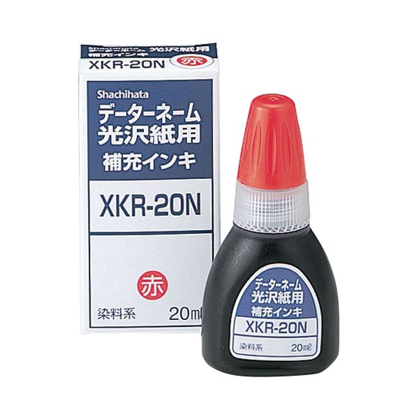 (まとめ) シヤチハタ Xスタンパー 光沢紙用 補充インキ 染料系 20ml 赤 XKR-20N 1個 【×30セット】 輝く印章のための秘密の液体 光沢紙専用、染料系補充インキ20ml 驚きの30個セット 送料無料の通販は