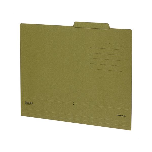 （まとめ）コクヨ 個別フォルダー(NEOS) A4オリーブグリーン A4-NEIF-DG 1セット(10冊)【×3セット】 緑 送料無料の通販は
