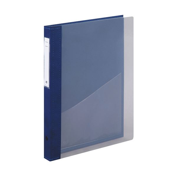 （まとめ）リヒトラブ カルテブック（クリヤー）A4タテ 2穴 背幅28mm ブルー HB416-1 1冊【×2セット】 青 送料無料の通販は