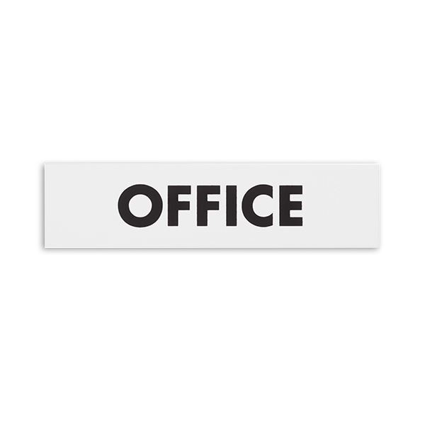 （まとめ） 光 アクリルマット板サイン OFFICEテープ付 タテ45×ヨコ180×厚み2mm 白 KMP1845-8 1枚 【×10セット】 送料無料