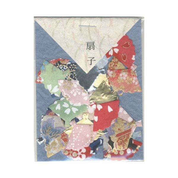 （まとめ）貼り絵 805036-1 扇子【×30セット】 魅惑の和風アート 華やかな和紙貼り絵扇子セット【30個入り】 送料無料の通販は