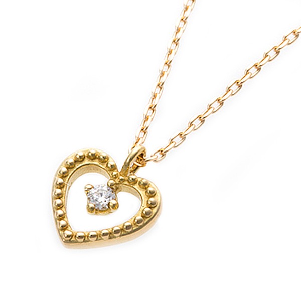 ダイヤモンド ネックレス K18 イエローゴールド ハートモチーフ ペンダント 鑑別カード付き 黄 18金の輝きが心を奪う、イエローゴールドのハートモチーフダイヤモンドネックレス 鑑別カード付きで安心の品質 贈り物にも最適なペンダント 黄 送料無料の通販は 30,206円