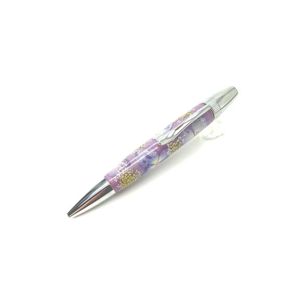 花柄 ボールペン/文房具 【紫陽花 紫】 パーカータイプ 芯：0.7mm 日本製 国産 文具 オフィス 事務用 用品 『Frower Pen』 送料無料の通販は