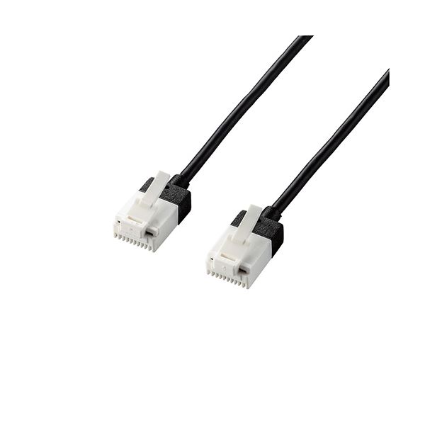 【5個セット】 LANケーブル 配線 /CAT6A/スーパースリム/爪折れ防止/10m/ブラック LD-GPASST/BK100X5 黒 送料無料