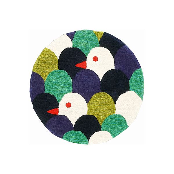 ラグマット じゅうたん 敷き物 /絨毯 【約80cm 円形 (丸型 ラウンド) ブルー】 ホットカーペット対応 日本製 国産 『moritori』 プレーベル 青 送料無料の通販は 16,309円