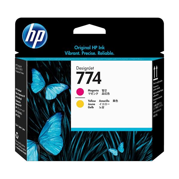 HP 774 プリントヘッドマゼンタ/イエロー P2V99A 1個 黄 鮮やかな色彩を紡ぐ魔法のインク プリントヘッドマゼンタ/イエロー、HP 774 驚きのパフォーマンスであなたの印刷を彩ります 黄 送料無料の通販は