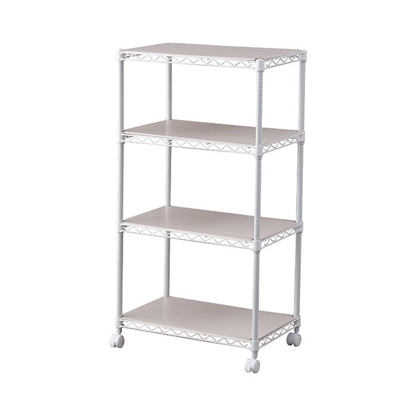 カラーメタルラック CMM-55104B ホワイト 組立品 白 ホワイトカラーの組み立て式メタルラック、スペースを有効活用するアイリスオーヤマのCMM-55104B 白 送料無料の通販は