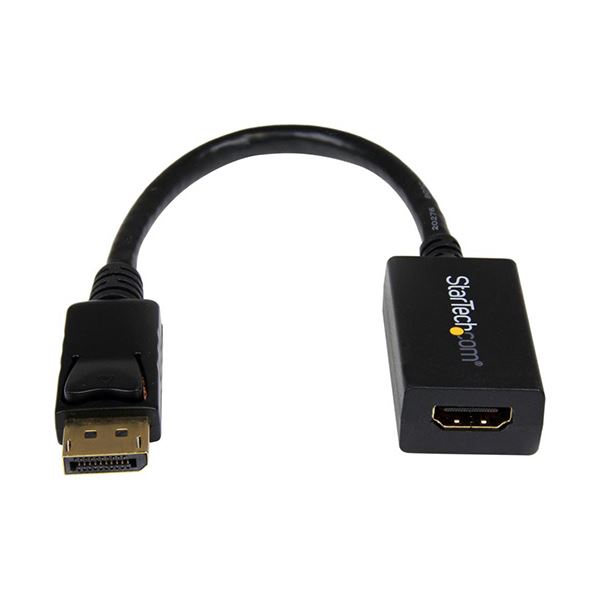 （まとめ）StarTech.com DisplayPort-HDMI変換アダプタ 5.1ch音声出力対応 オス/メス 1920×1200対応 ブラック DP2HDMI2 1個 【×5セット】 黒 送料無料の通販は