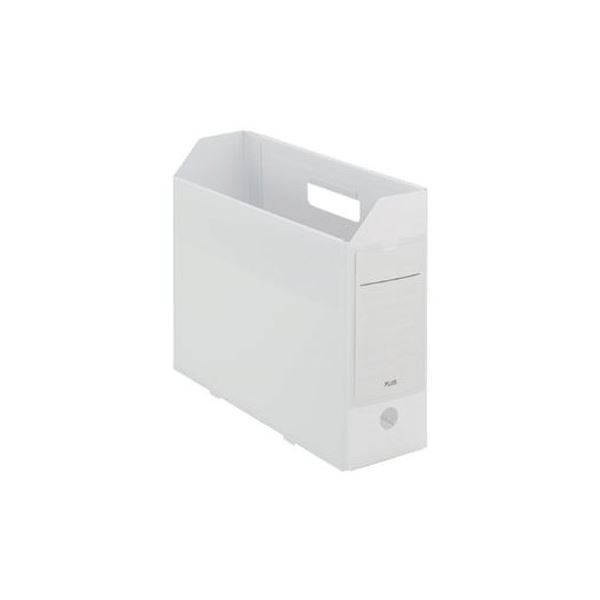 （まとめ）プラス PPボックスファイル+ A4E ホワイト【×50セット】 白 プラスの進化したPPボックスファイル A4Eサイズで使いやすく、ホワイトカラーが清潔感を演出 50セットでお得 オフィスや学校での整理整頓に最適なアイテム 白 送料無料の通販は