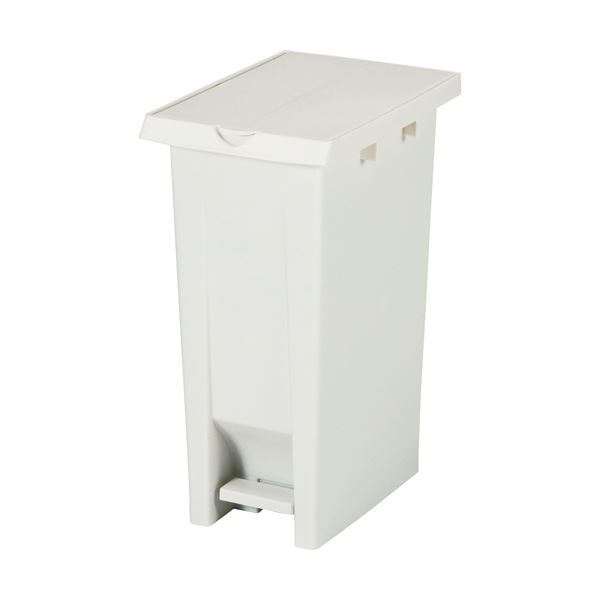 （まとめ）エコン ダストボックス ペダル式 2枚フタ 37L ホワイト 808344-01 1個 【×3セット】 白 送料無料の通販は