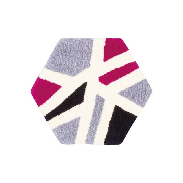 ラグマット じゅうたん 敷き物 /絨毯 【約70×80cm 六角形 ワインレッド】 ホットカーペット対応 日本製 国産 『new trail』 プレーベル 赤 送料無料の通販は 11,461円