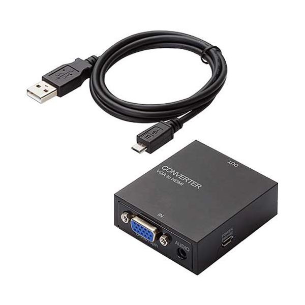映像変換コンバーター(VGA-HDMI) AD-HDCV03 1個 高品質な映像と音声を一瞬で変換し、様々な機器を簡単に接続 映画やゲーム、プレゼンテーションなど、あらゆるシーンで最高のパフォーマンスを実現 送料無料の通販は