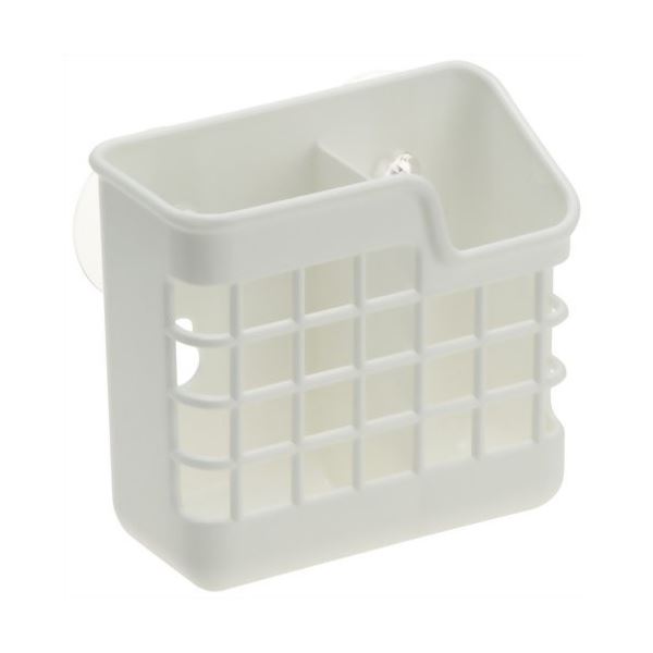 〔まとめ〕 カトラリースタンド 箸立て 約幅14.2cm ホワイト 45個セット W型 キッチン 台所 ポケット 吸盤取り付け Nポゼ キッチン 白 送料無料の通販は