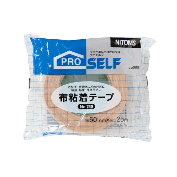 ニトムズ 布粘着テープ No.750POS 50mm×25m J5090 1セット（30巻） 送料無料の通販は 20,019円