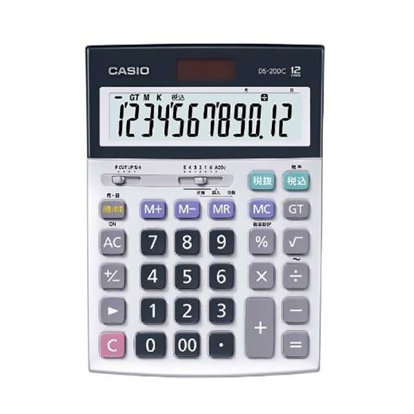 カシオ 本格実務電卓 日数＆時間計算 12桁 デスク (テーブル 机) タイプ DS-20DC-N 1台 送料無料