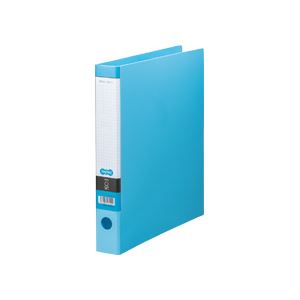 (まとめ) TANOSEE Oリングファイル A4タテ 2穴 250枚収容 背幅44mm ライトブルー 1セット（10冊） 【×5セット】 青